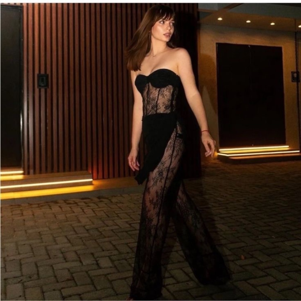 Zara Black Lace Jumpsuit